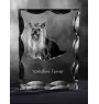 Yorkshire Terrier - Kristall mit einem Hundebild, Glasstatuette mit einem Bild, einzigartiger Bilderrahmen der Marke Art-Dog