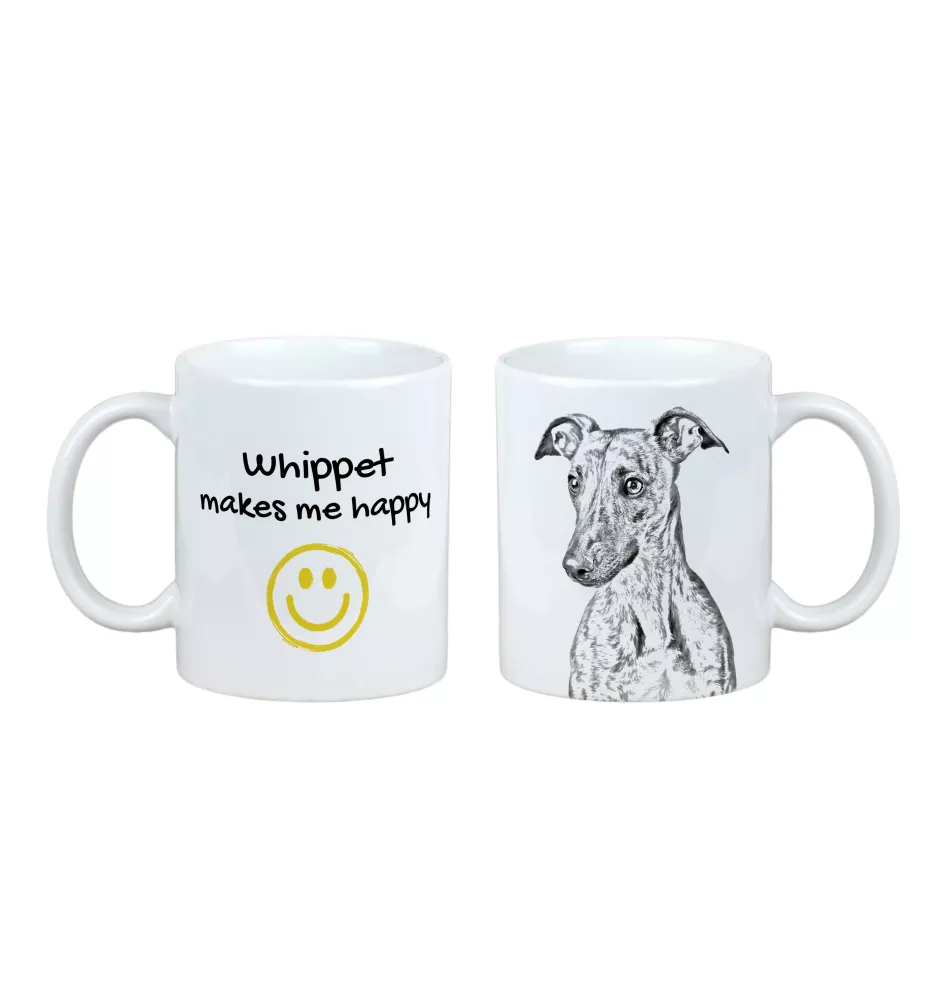 Whippet, Lévrier whippet - tasse avec chien, une tasse joyeuse pour les amoureux des chiens, un cadeau personnalisé de la marque Art-Dog