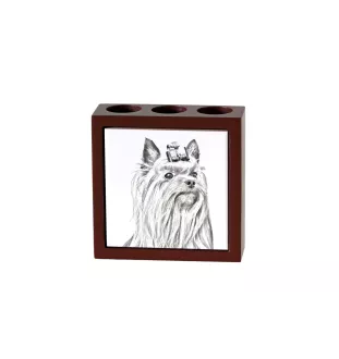 Yorkshire Terrier stojak na długopisy z psem Art-Dog