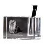 Yorkshire Terrier, Yorkie - Pen stand, crystal organiser with dog photo, unique desk decoration by Art-Dog brand