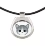 Égéen - collier pendentif avec une illustration sur une chaîne en cuir de la marque Art-Dog