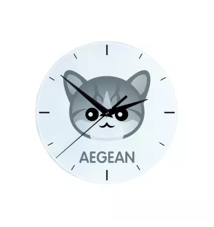 Égéen - horloge MDF avec graphisme et logo de la marque Art-Dog