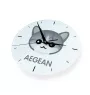 Égéen - horloge MDF avec graphisme et logo de la marque Art-Dog