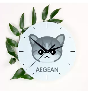 Aegean - MDF clock with graphics and the Art-Dog brand name