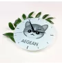 Aegean - MDF clock with graphics and the Art-Dog brand name