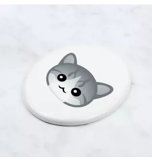 Ägäische Katze - Grabplatte aus Keramik mit Grafik und Schriftzug der Marke Art-Dog