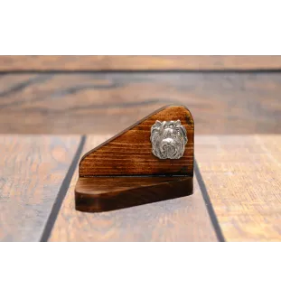 Yorkshire Terrier, Yorkie I - wooden candle holder with a dog, tealight holder, a memorial place for a dog by Art-Dog brand