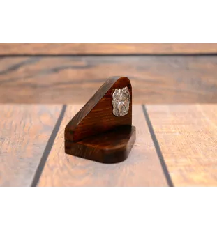 Yorkshire Terrier, Yorkie I - wooden candle holder with a dog, tealight holder, a memorial place for a dog by Art-Dog brand