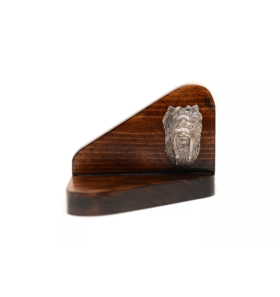 Yorkshire Terrier, Yorkie II - wooden candle holder with a dog, tealight holder, a memorial place for a dog by Art-Dog brand