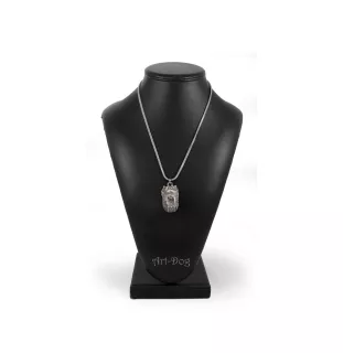 Yorkshire Terrier, Terrier Du Yorkshire, York II - un collier avec un chien, un pendentif de chien sur une chaîne en argent, un bijou unique de la marque Art-Dog