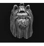 Yorkshire Terrier III - Halskette mit Hund, Hundeanhänger an einer silbernen Kette, einzigartiger Schmuck der Marke Art-Dog