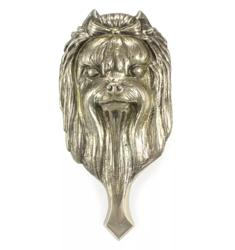 Yorkshire Terrier - Türklopfer in Form eines Hundekopfes, Messing-Türklopfer, Retro-Dekoration an der Tür der Marke Art-Dog