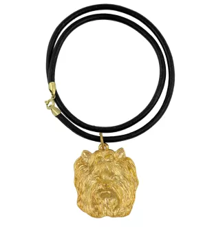 Yorkshire Terrier, Terrier Du Yorkshire, York I - porte-clés et collier avec chien dans une boîte, produit plaqué or de haute qualité, marque Art-Dog