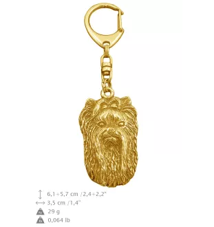 Yorkshire Terrier, Yorkie II - keychain and necklace with a dog in a box, high-quality gold-plated product, Art-Dog brand
