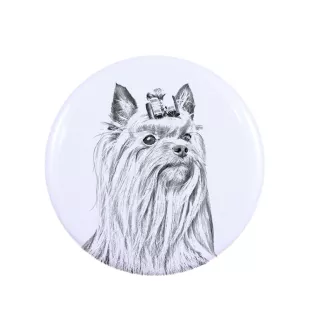 Yorkshire Terrier, Terrier Du Yorkshire, York - aimant avec un œil de chien, exceptionnellement léger, aimant puissant, produit fabriqué à la main par la marque Art-Dog