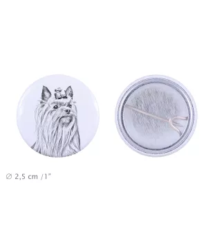 Yorkshire Terrier - Anstecknadel mit Ihrem Hund, fügen Sie Ihr eigenes Foto hinzu, Marke Art-Dog