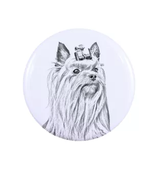 Yorkshire Terrier przypinka z psem duża Art-Dog