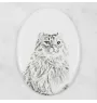 Chat à boucles américaines - une plaque commémorative avec une photo de chat, une plaque funéraire avec une impression, une plaque ovale personnalisée de la marque Art-Dog