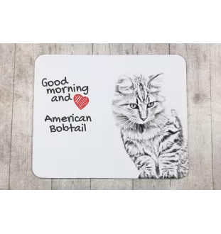 Amerikanisch Bobtail - Mauspad mit Druck, personalisiertes Mauspad mit Katze, einzigartiges Gadget für Büroangestellte von Art-Dog.
