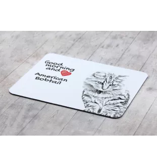 American Bobtail - mouse pad with print, personalized cat pad, unique gadget for an office worker from the Art-Dog brand