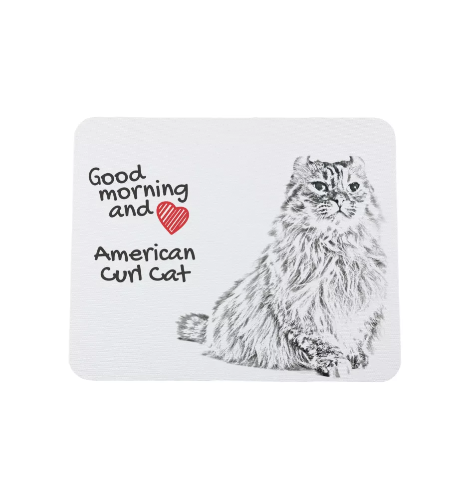 American Curl Katze - Mauspad mit Druck, personalisiertes Mauspad mit Katze, einzigartiges Gadget für Büroangestellte von Art-Dog.