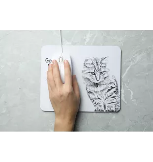 Amerykański Bobtail podkładka pod mysz z kotem Art-Dog