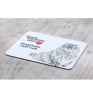 American Curl Katze - Mauspad mit Druck, personalisiertes Mauspad mit Katze, einzigartiges Gadget für Büroangestellte von Art-Dog.