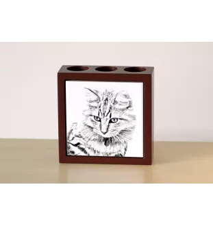 Amerykański Bobtail stojak na długopisy z kotem Art-Dog