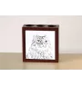 American Curl Cat - pen holder with a cat, desk organizer with a print, personalized desk decoration by Art-Dog brand