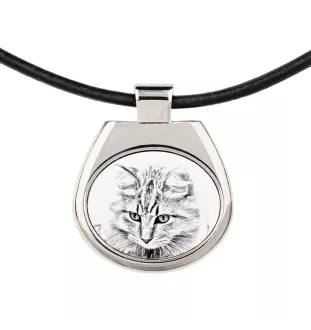 Bobtail américain - collier avec un chat, pendentif personnalisé avec une photo, collier unique pour hommes et femmes de la marque Art-Dog