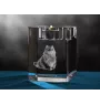 American Curl - Bougeoir avec photo de chat, porte bougie en cristal, cadeau personnalisé par la marque Art-Dog