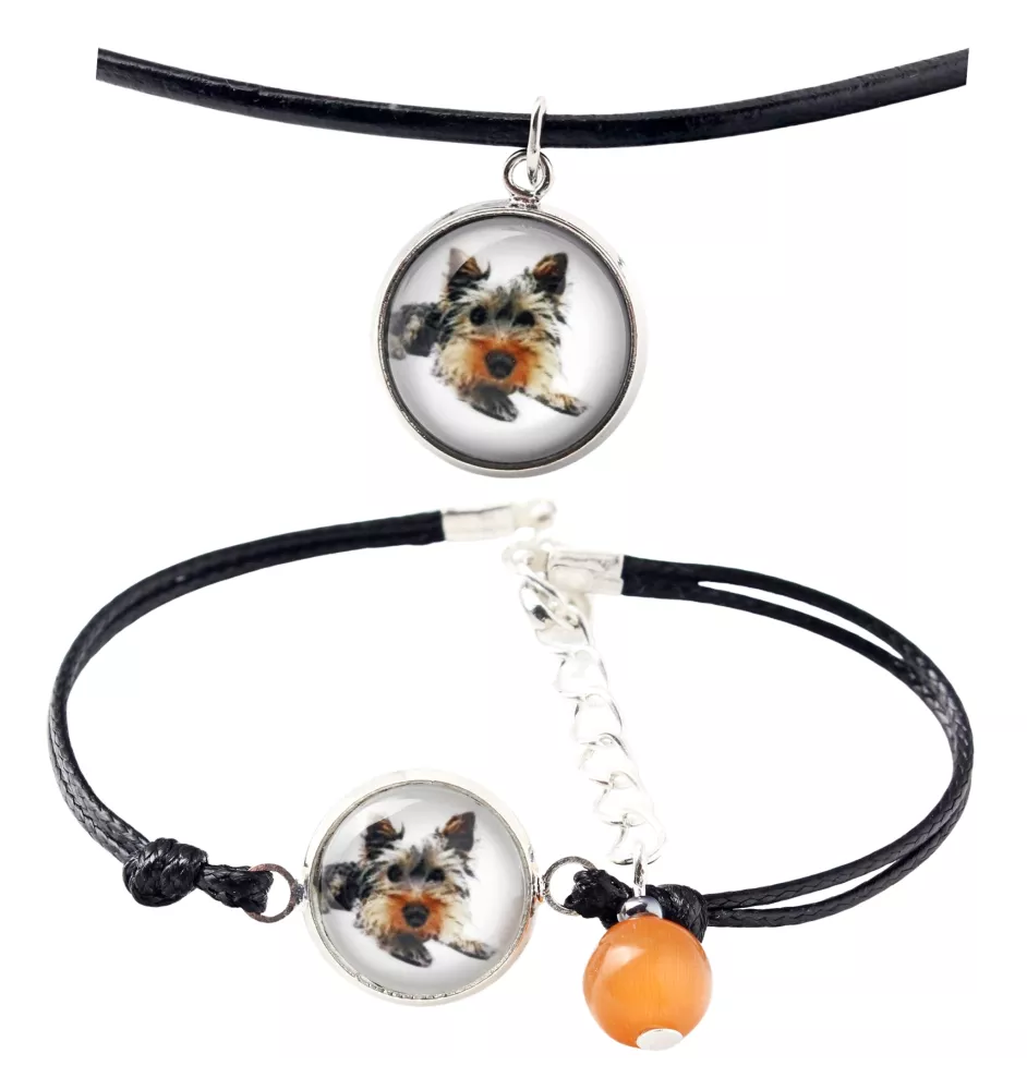 Yorkshire Terrier - Schmuckset mit Ihrem Foto, handgefertigtes Set, Armband und Halskette von Art.-Dog.