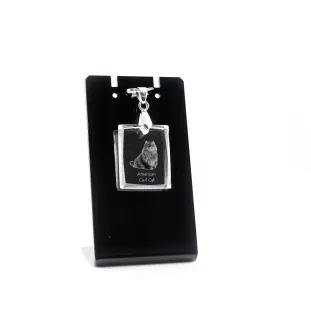 Amerykański curl wisiorek kryształowy z kotem Art-Dog