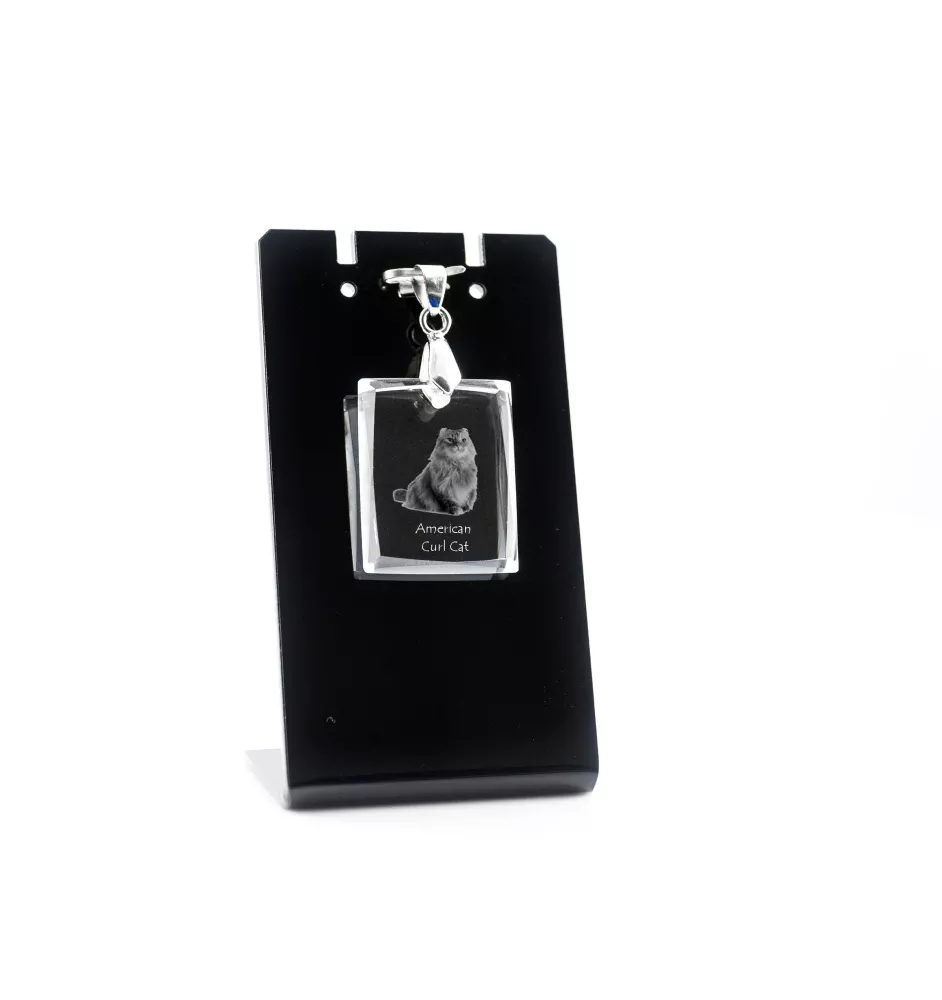 Amerykański curl wisiorek kryształowy z kotem Art-Dog