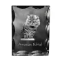 Amerikanisch Bobtail - Kristall mit Katzenbild, Glasstatuette mit Bild, einzigartiger Bilderrahmen der Marke Art-Dog
