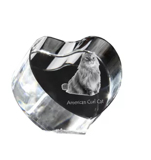 Amerykański curl serce kryształowe z kotem Art-Dog