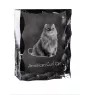 American Curl Cat - crystal with a cat picture, glass statuette with a picture, unique frame with a picture from Art-Dog brand