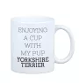 Yorkshire Terrier - Becher mit einem Bild und dem Schriftzug geometrischer Hund Art-Dog