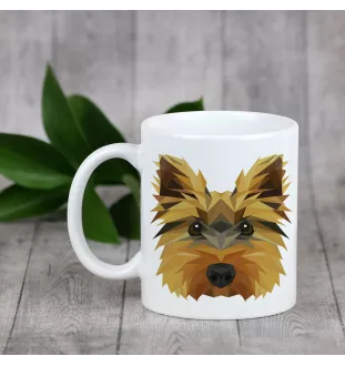 Yorkshire Terrier, Yorkie - cup with a geometric dog image and the inscription Art-Dog
