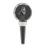 Chat à boucles américaines - Bouchon de bouteille en cristal avec chat, bouchon de vin unique avec photo, cadeau personnalisé pour sommelier par la marque Art-Dog