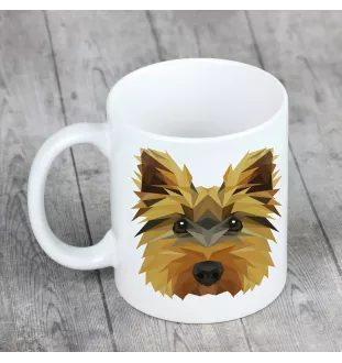 Yorkshire Terrier, Yorkie - cup with a geometric dog image and the inscription Art-Dog