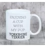 Yorkshire Terrier - Becher mit einem Bild und dem Schriftzug geometrischer Hund Art-Dog
