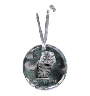 Amerykański Bobtail medal kryształowy z kotem Art-Dog
