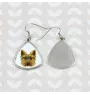 Yorkshire Terrier - Ohrringe mit einem Bild und dem Schriftzug "Geometrischer Hund" von Art-Dog