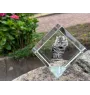 Bobtail américain - un cube en cristal avec une photo de chat, une photo de cheval dans le cristal, un presse-papiers cubique de la marque Art-Dog
