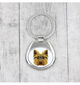 Yorkshire Terrier, Terrier Du Yorkshire, York - porte-clés géométrique avec photo et inscription Art-Dog