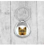 Yorkshire Terrier - geometrischer Schlüsselanhänger mit Foto und Aufschrift Art-Dog