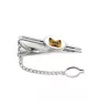 Yorkshire Terrier, Yorkie - geometric tie clip with a picture and inscription from Art-Dog
