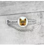 Yorkshire Terrier - geometrische Krawattennadel mit Bild und Schriftzug von Art-Dog