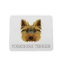 Yorkshire Terrier - geometrisches Mauspad mit Bild und Aufschrift von Art-Dog